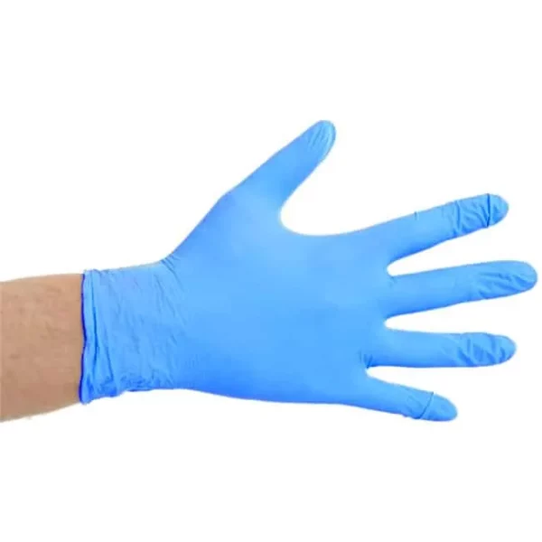 Handschoen Nitril poedervrij blauw M, CATIII