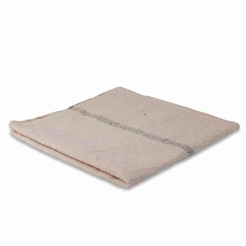 Dweil met groene streep, geruwd, 400gr/m², 60x60cm